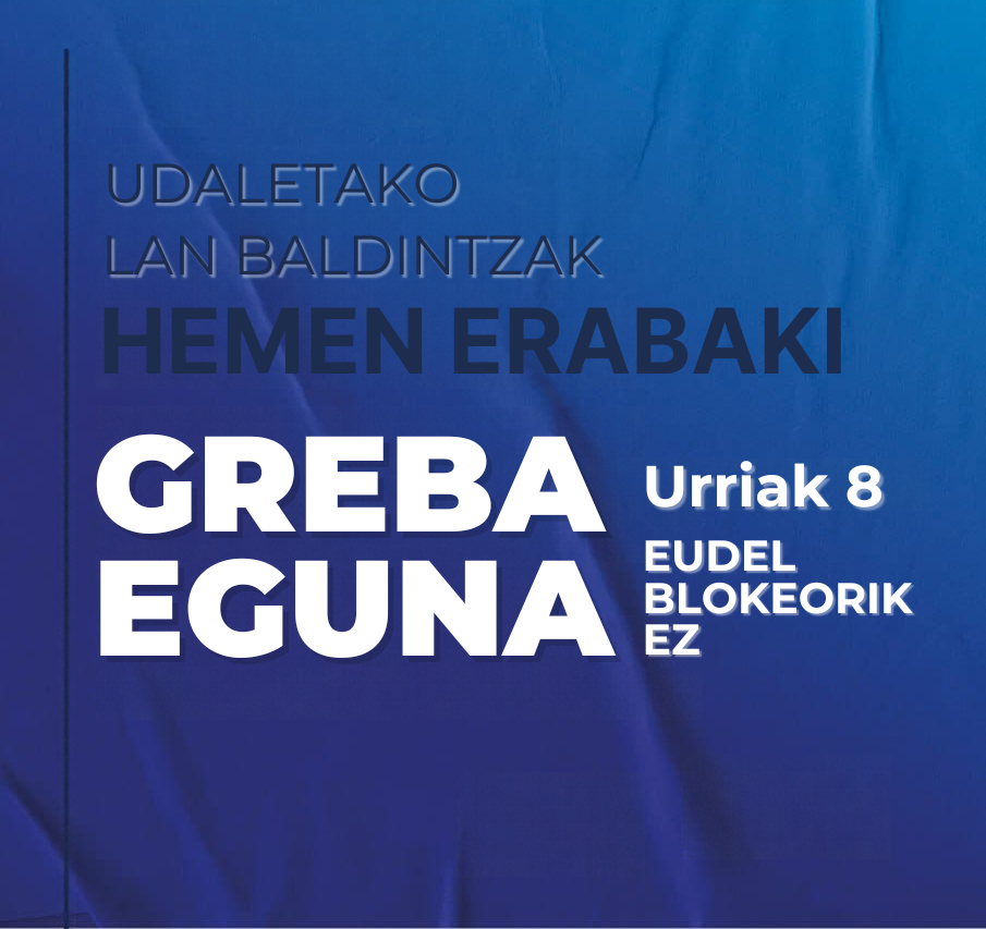 Udal-langileen greba dela eta ez da udal-zerbitzurik izango bihar.