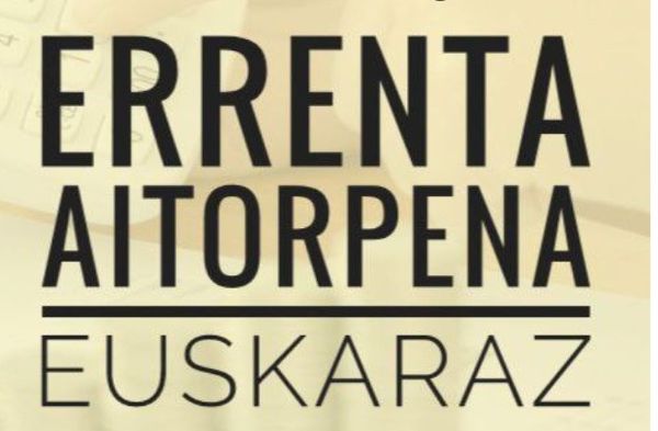 Errenta aitorpena euskaraz egiteko deia