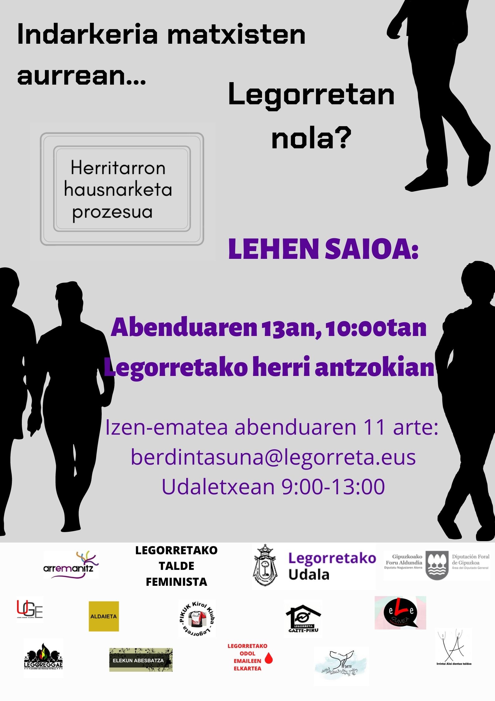 indarkeria matxisten aurrean Legorretan nola
