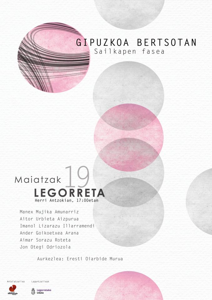 Gipuzkoa Bertsotan (sailkapen fasea), igande honetan Herri Antzokian