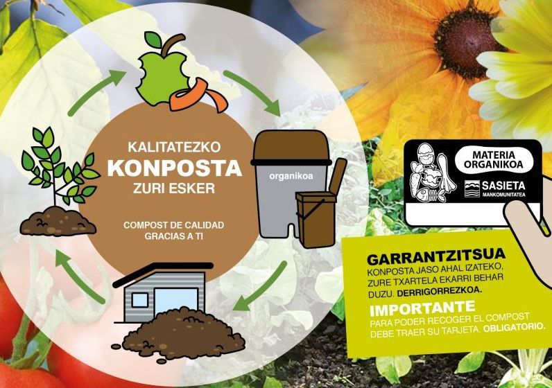 Edukiontzietan bildutako organikoa, konpost bihurtuta eskuragai