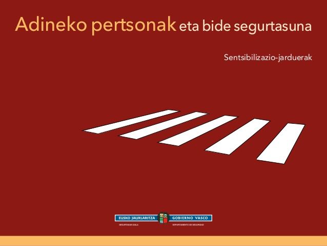 Kaleko segurtasunaren inguruko hitzaldia arratsaldean