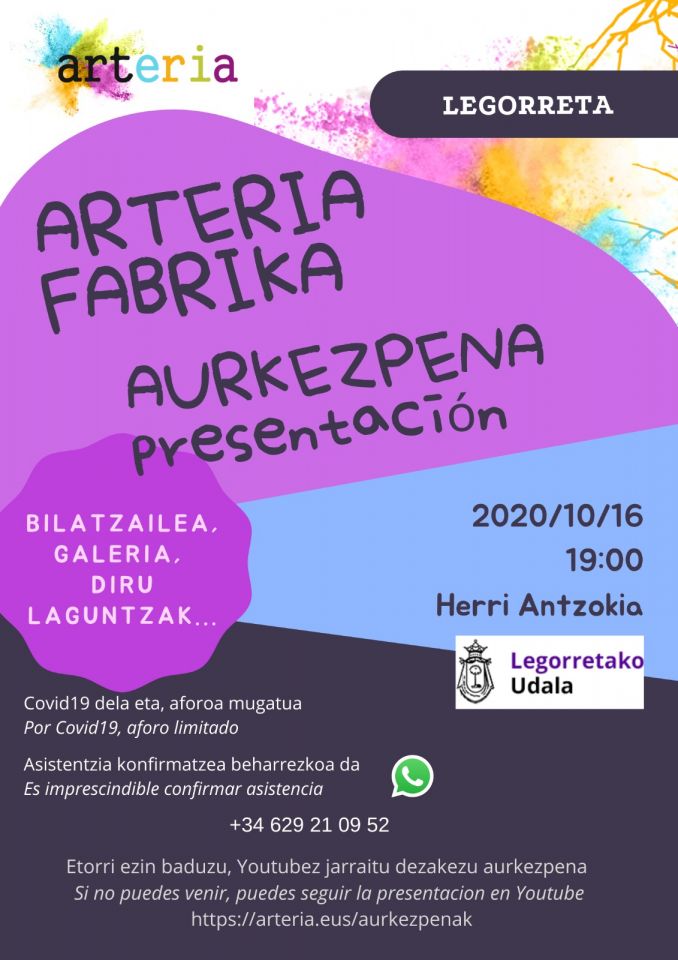 "Arteria"-ren aurkezpena, bihar Herri Antzokian