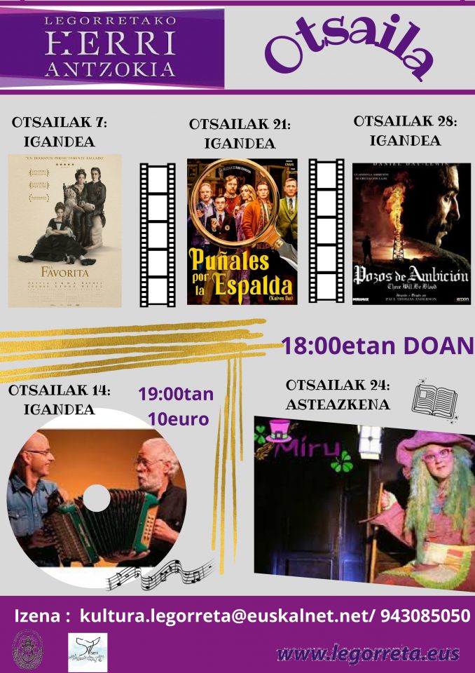Otsaileko ekitaldiak, Antzokian