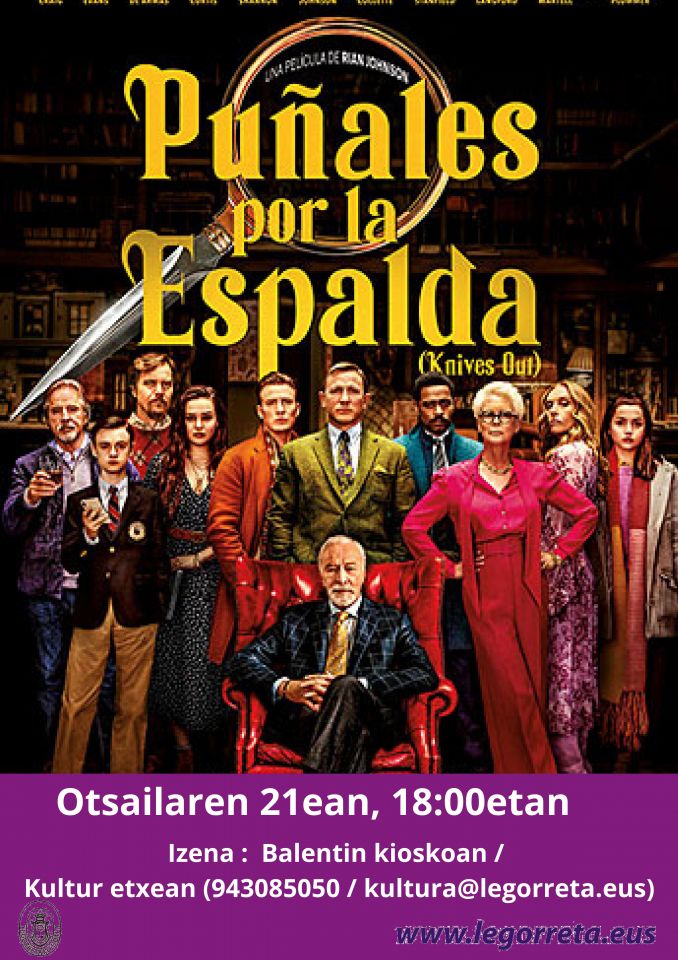 Igandeko filma: 'Puñales por la espalda'
