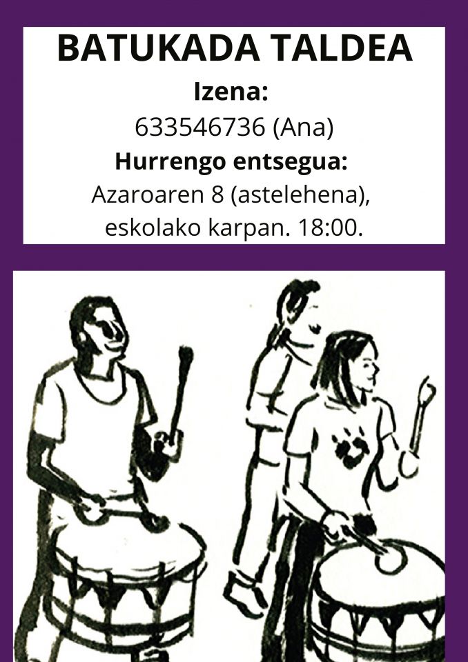 Batukada taldean parte hartzeko deialdia
