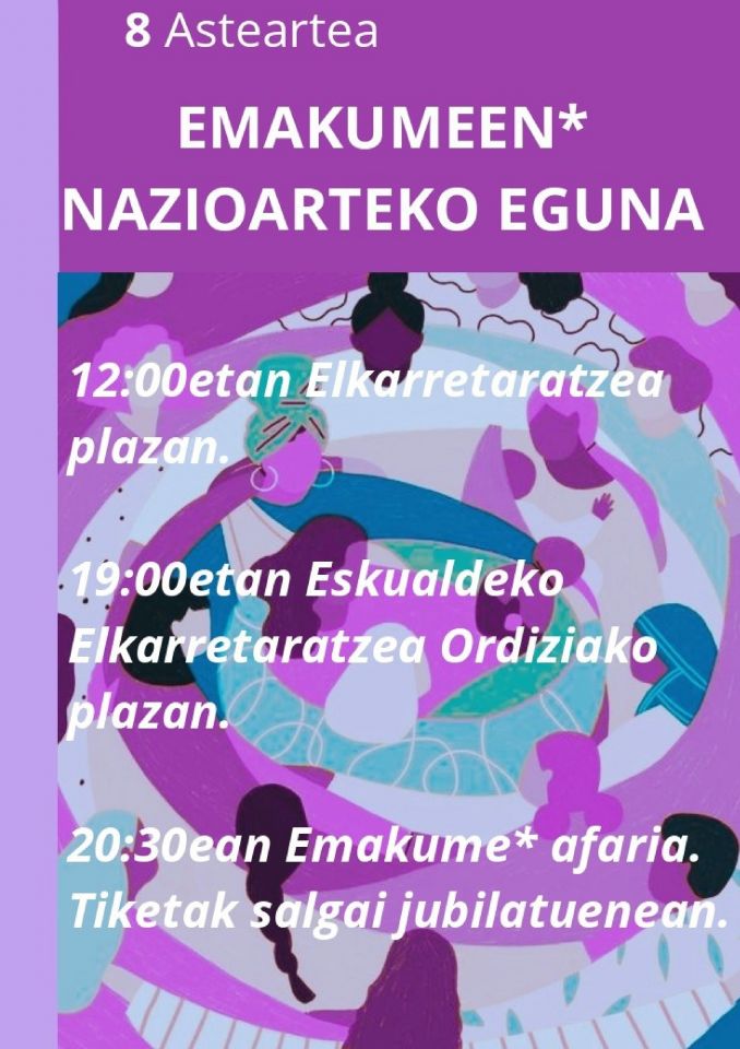 Emakumeen* Nazioarteko Eguneko egitaraua, prest
