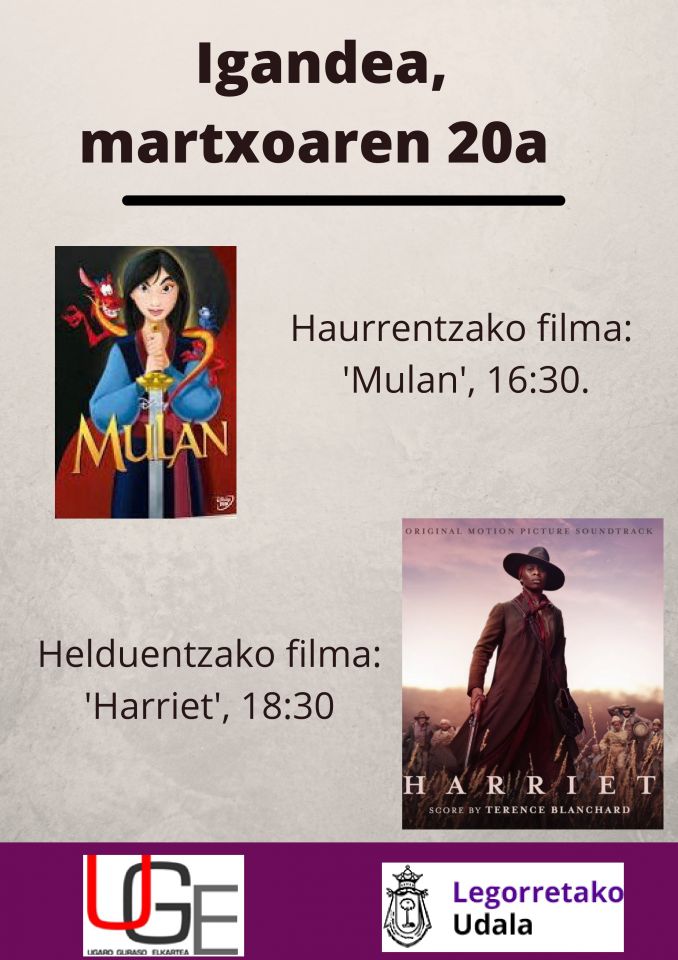 Haurrentzako eta helduentzako filmak ikusgai, igandean