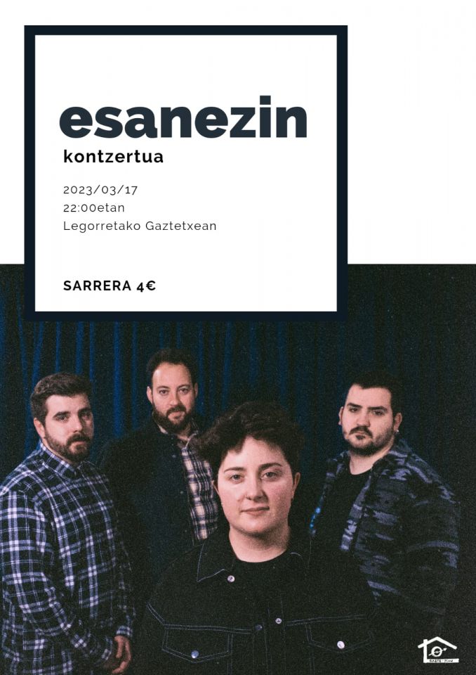 Gaztetxean kontzertua izango da ostiralean 'Esanezin' taldearen eskutik
