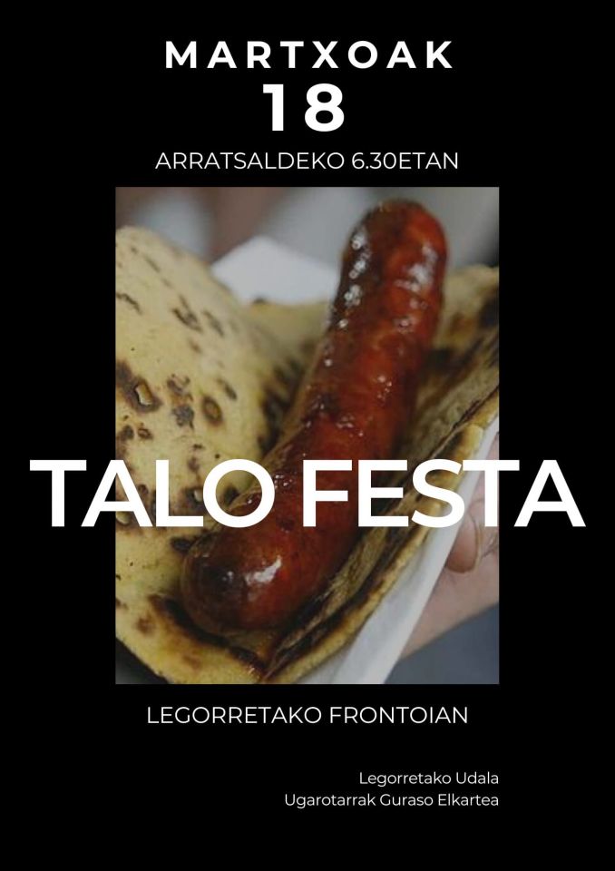 Bihar izango da urteroko talo festa