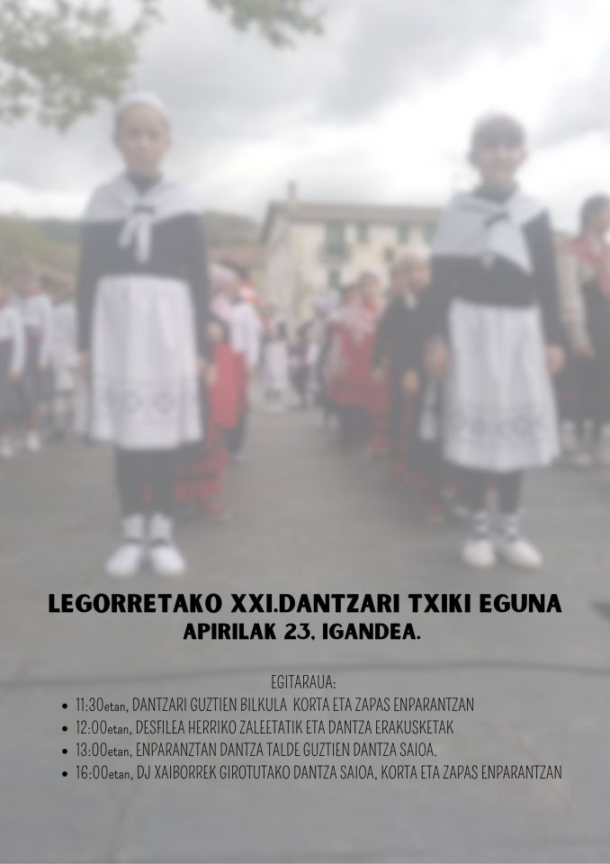Dantzari Txiki Eguna igandean