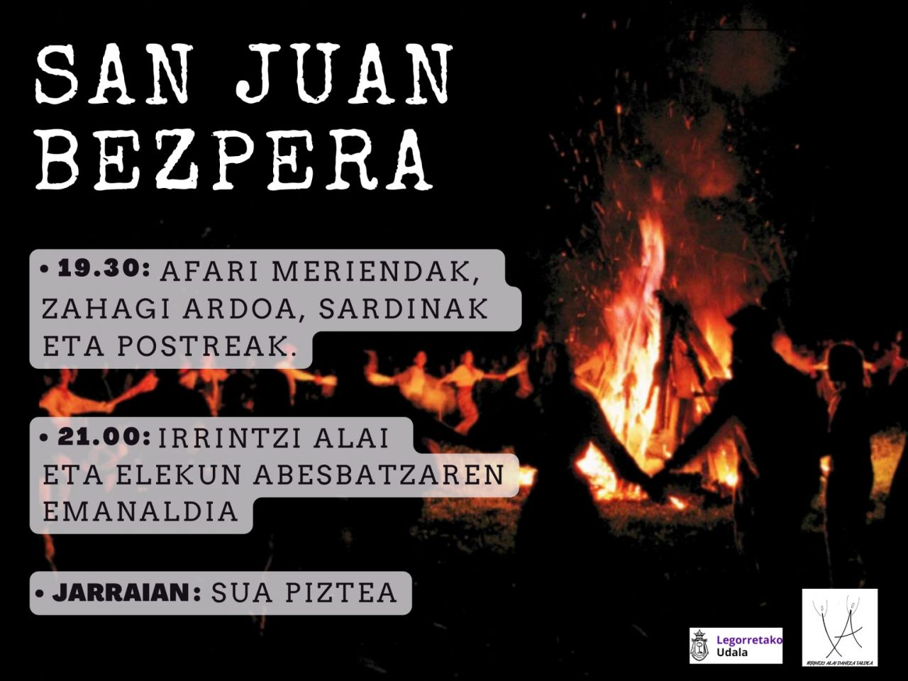 La danza, la música y el fuego serán los protagonistas de la víspera de San Juan