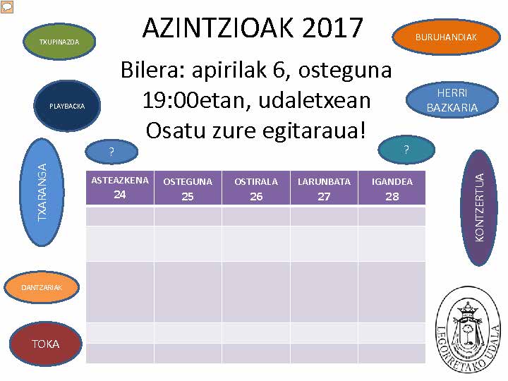 Festak antolatzeko bilera ostegunean