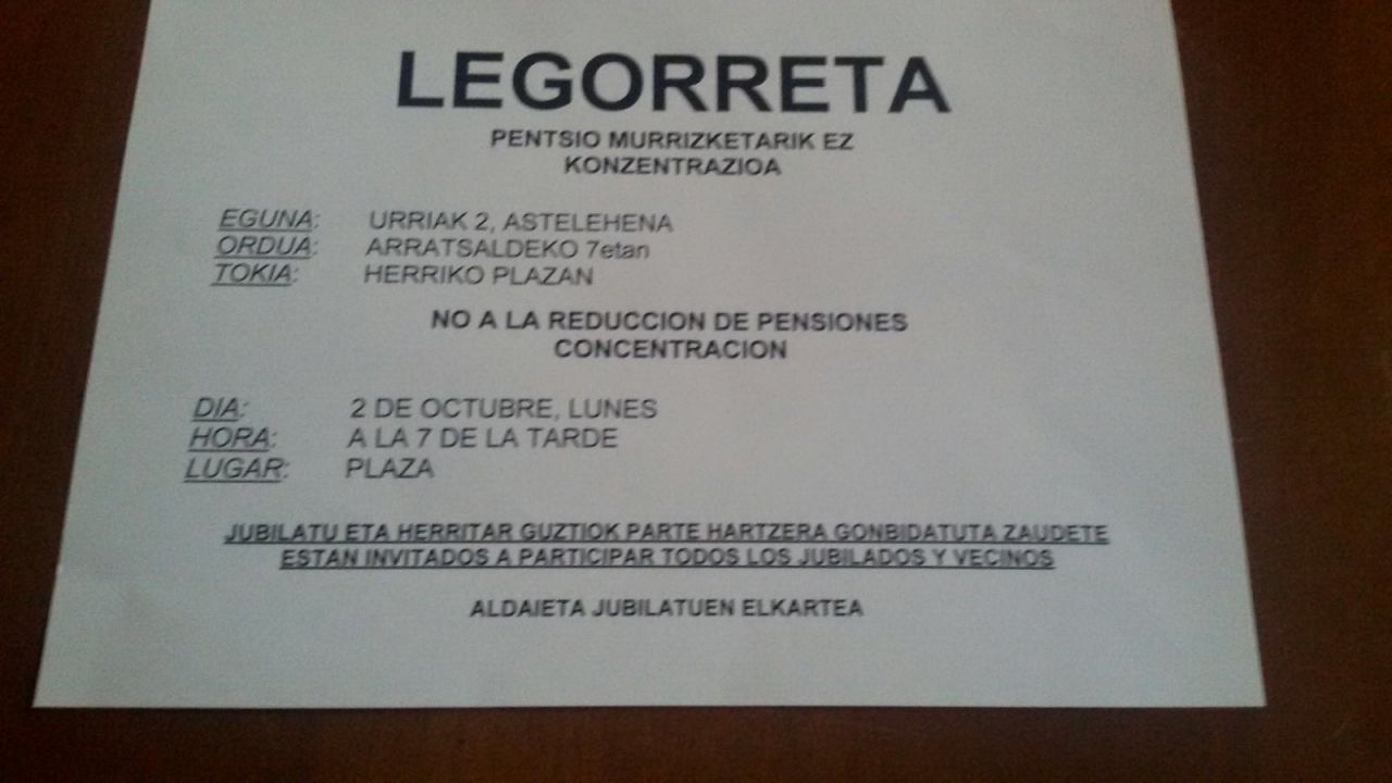 Pentsio murrizketen aurkako kontzentrazioa