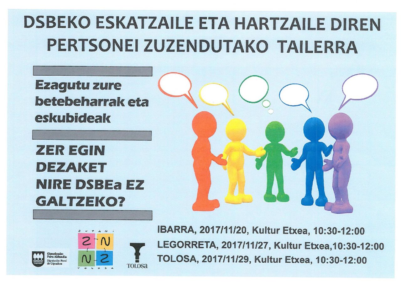 DSBE edo RGI laguntzaren inguruko tailerra