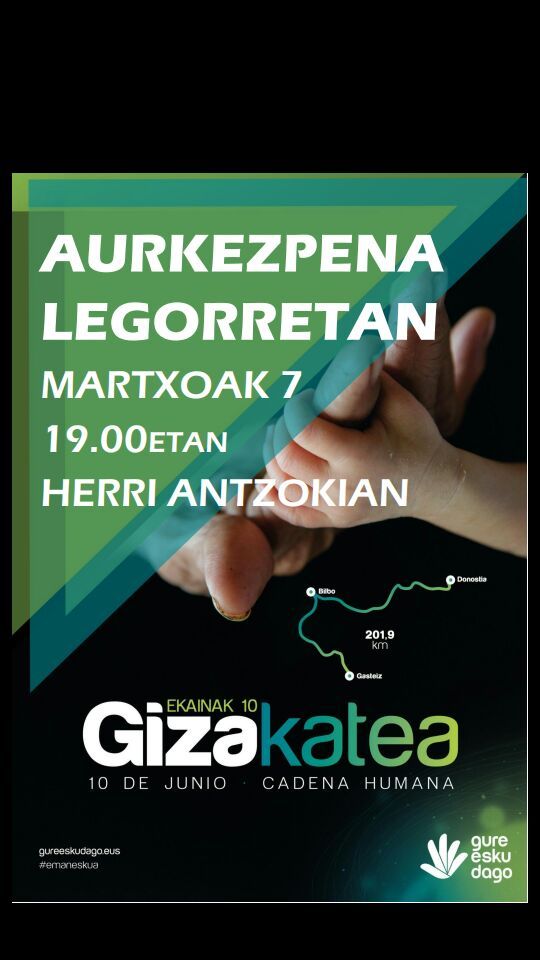 Ekaineko giza katea aurkeztuko du Gure Esku Dago-k bihar