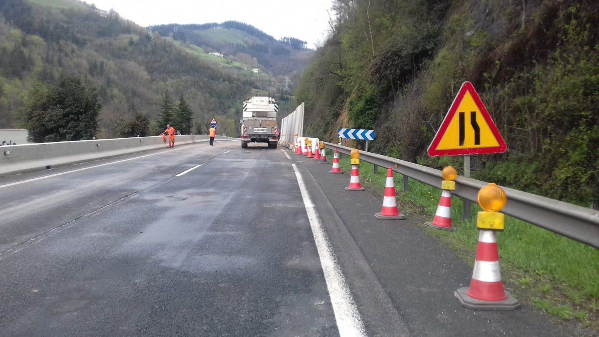 N-I errepidearen zorua konpontzeko lanak asteburu honetan Legorretan
